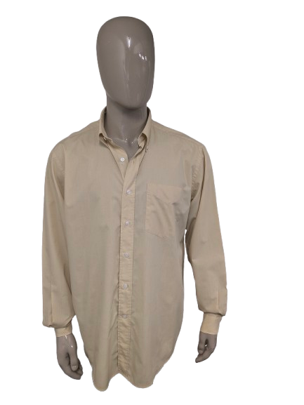 Vintage Emilio Sandrino Hemd. Gelb gefärbt. Größe 2XL / XXL.