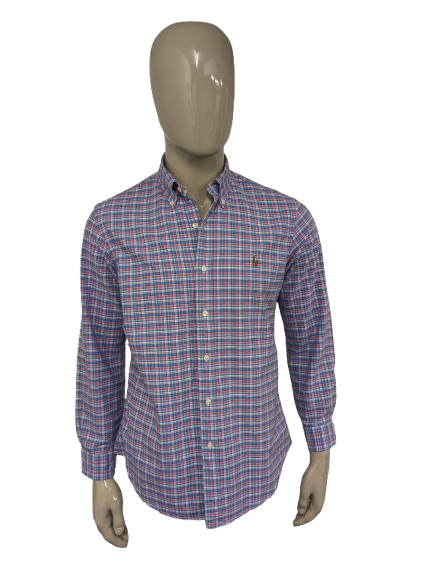 Chemise Ralph Lauren. Green bleu rose vérifié. Taille M.