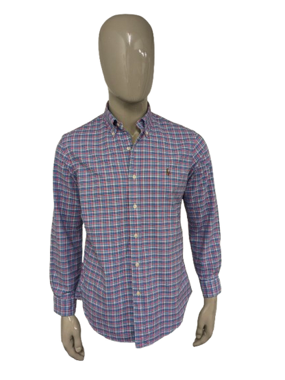 Chemise Ralph Lauren. Green bleu rose vérifié. Taille M.