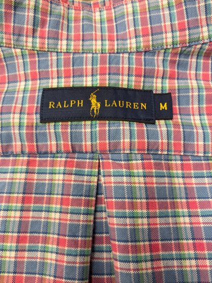 Chemise Ralph Lauren. Green bleu rose vérifié. Taille M.