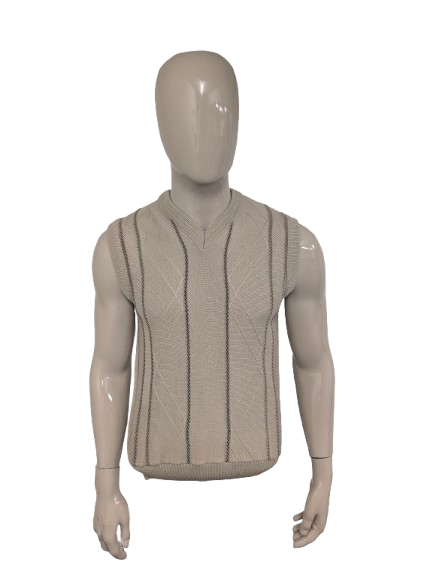 Vintage Spencer. Beigebraunes Motiv. Größe 48 / M.