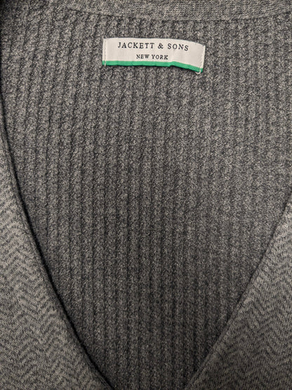 Jackett & Sons gilet. Grijs motief. Maat L.