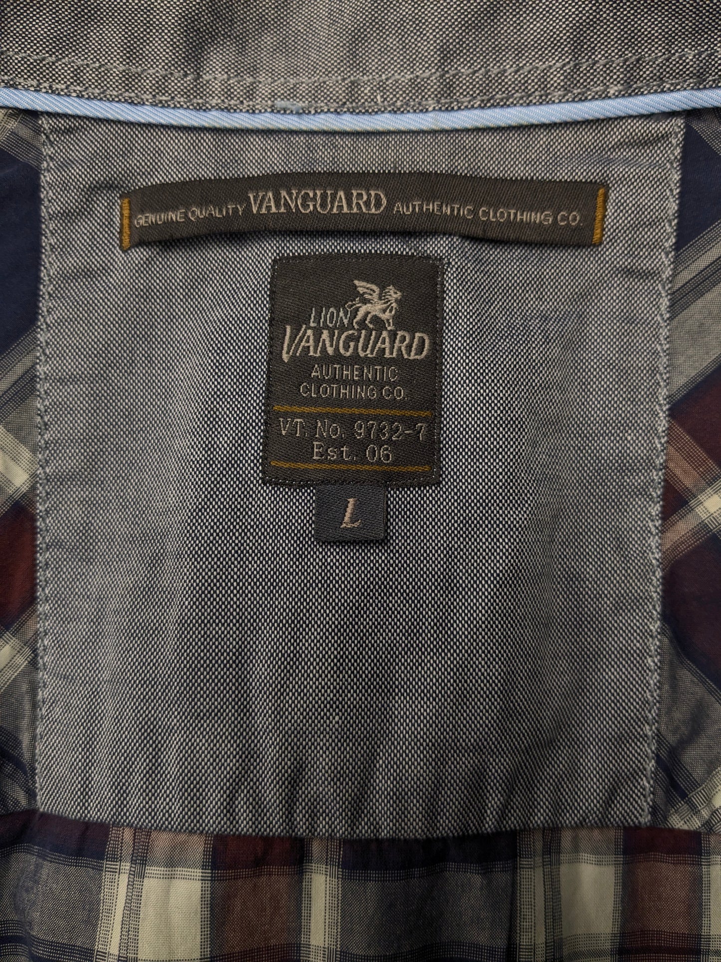 Camicia d'avanguardia. Bordeaux Blue controllato. Taglia L.