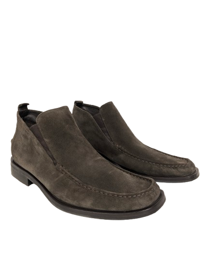 Botas de tobillo de cuero Hugo Boss. Color gris oscuro. Tamaño 42.