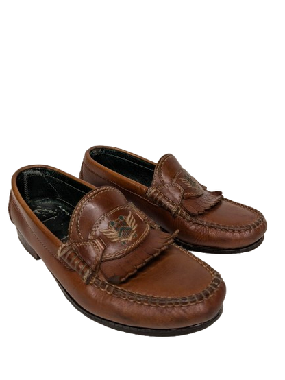 Vintage Leren Mocassins. Bruin gekleurd. Maat 41.