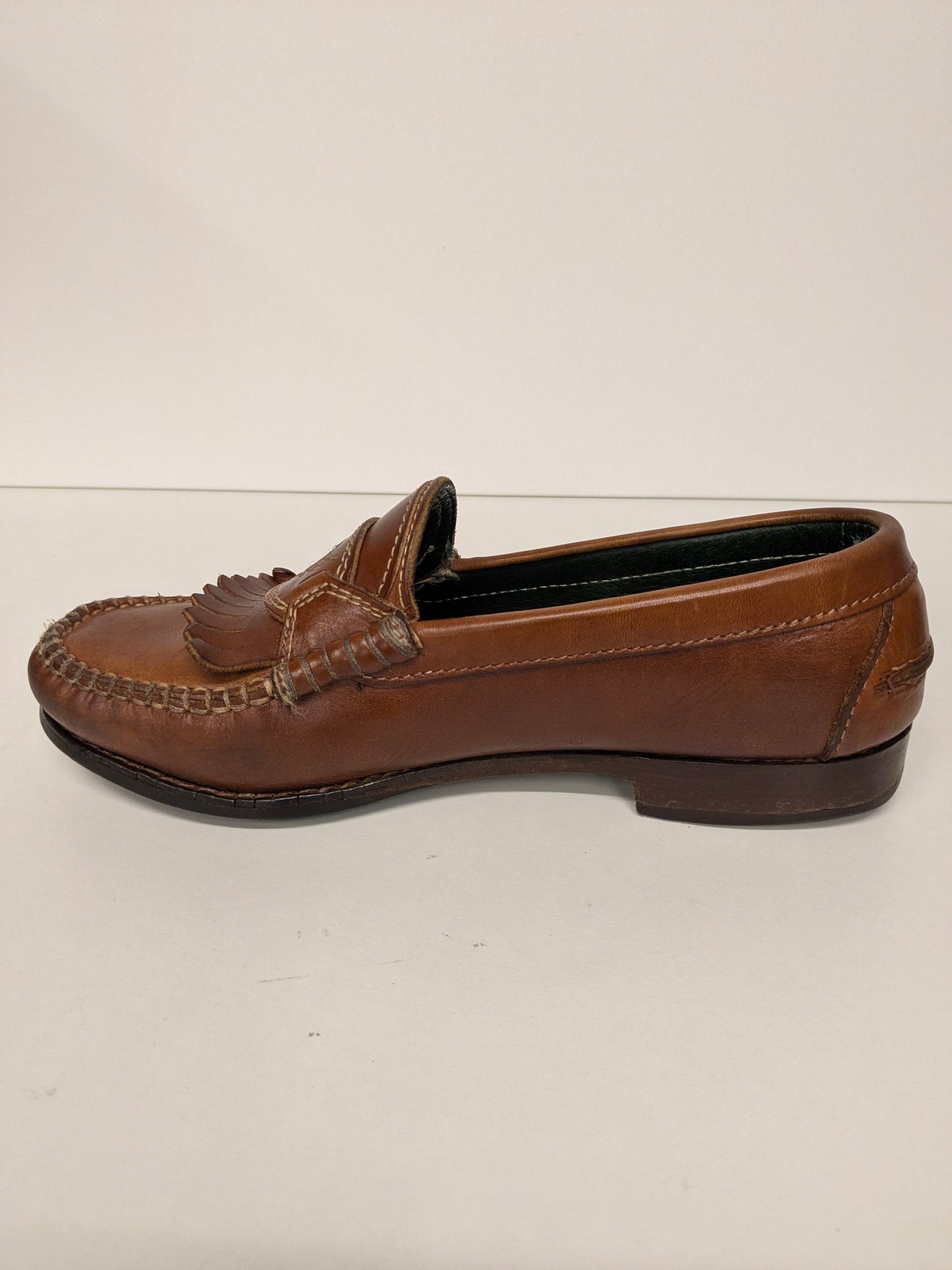 Vintage Leren Mocassins. Bruin gekleurd. Maat 41.