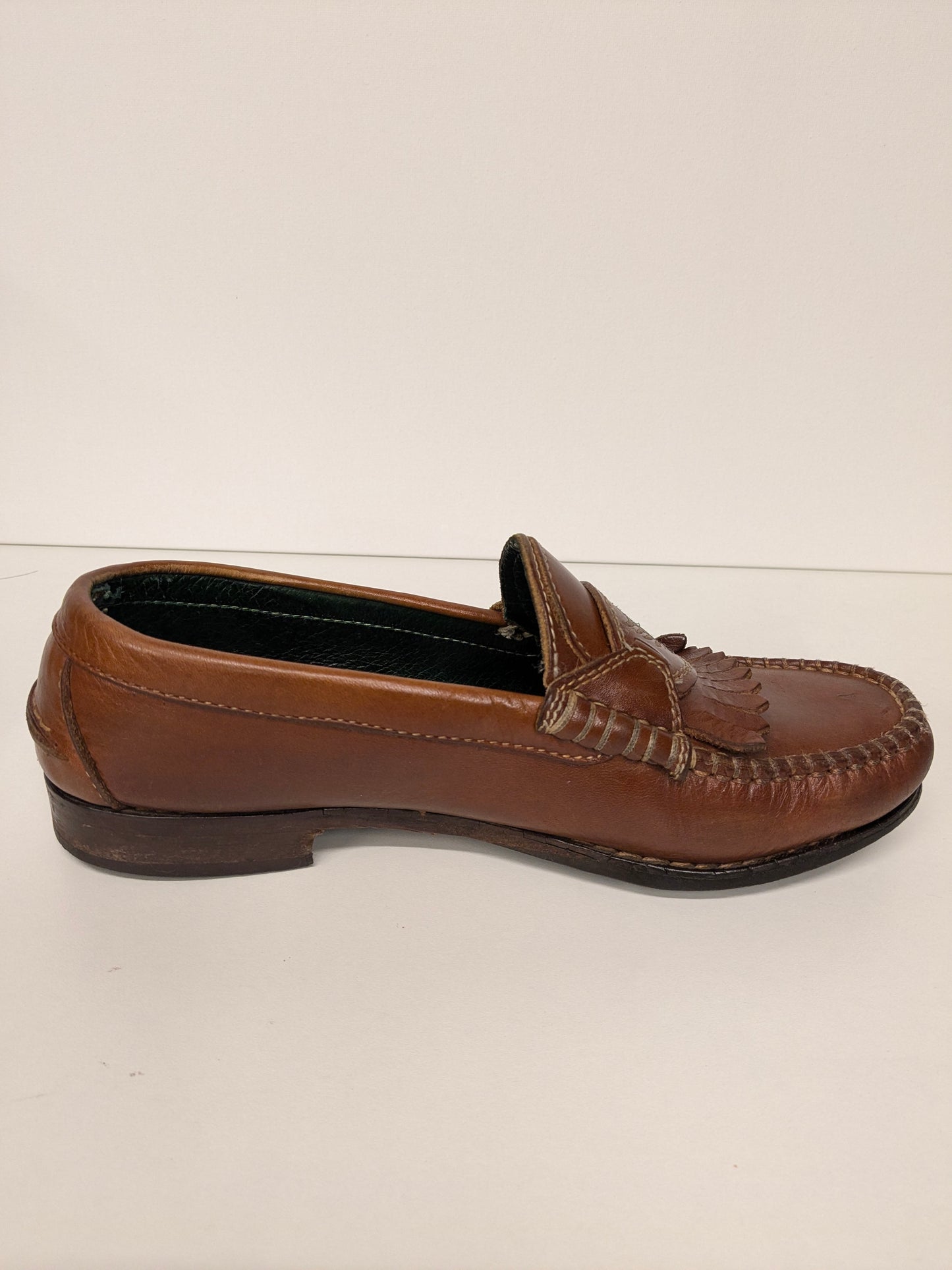 Vintage Leren Mocassins. Bruin gekleurd. Maat 41.