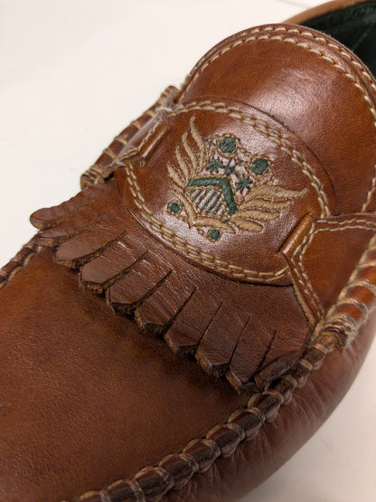 Vintage Leren Mocassins. Bruin gekleurd. Maat 41.