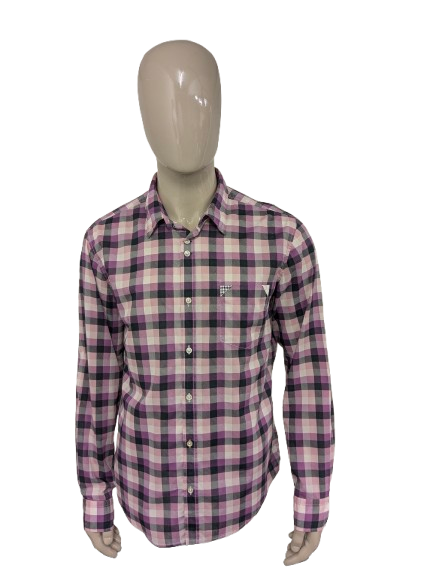 Chemise Orange Boss. Vérinère en noir et blanc violet. Taille xl.