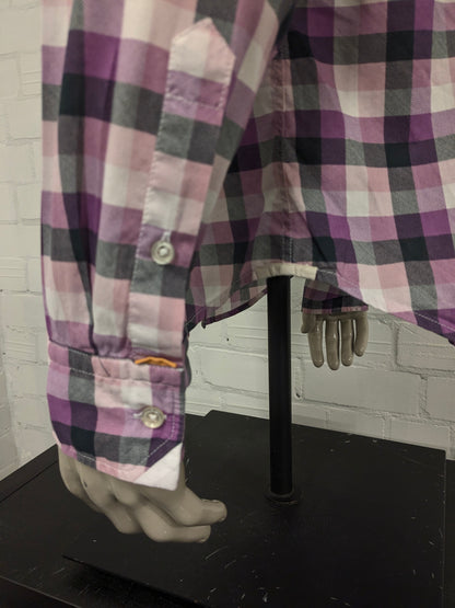 Chemise Orange Boss. Vérinère en noir et blanc violet. Taille xl.