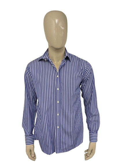 Camisa Scapa. Rayas azules y blancas. Talla 40/M.