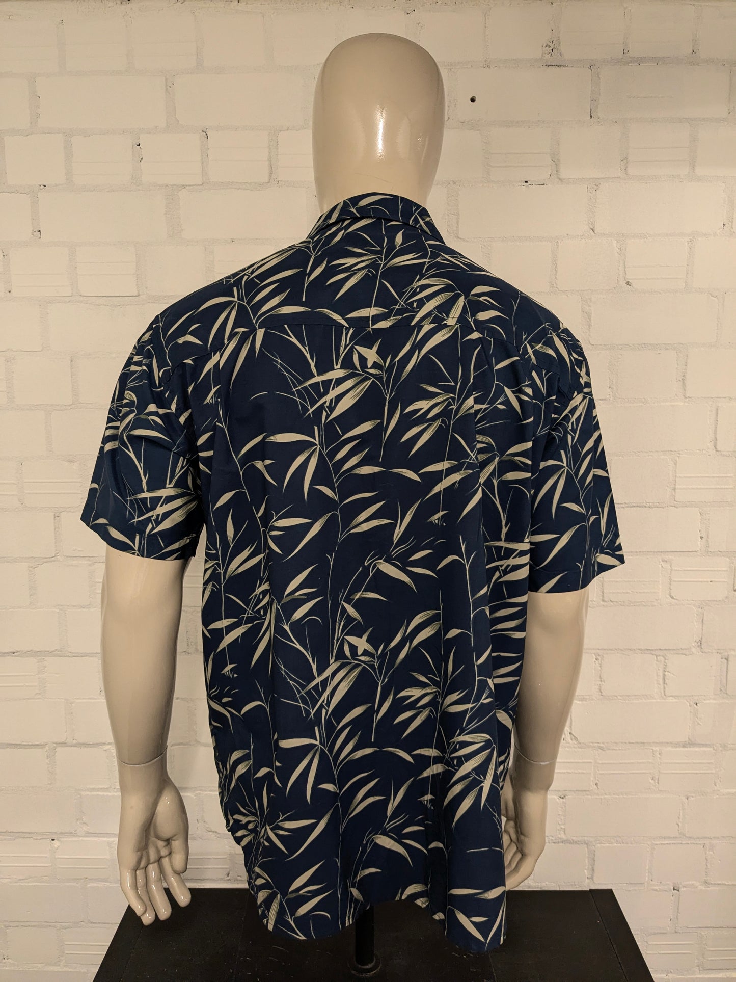 Northern Elements Shirt Short Maniche. Stampa blu verde. Taglia XL.