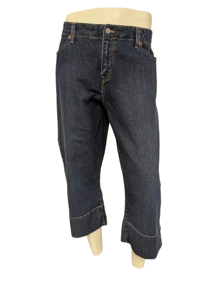 Levi's 515 capri - 3/4e jeans. Blauw gekleurd. Maat W33.