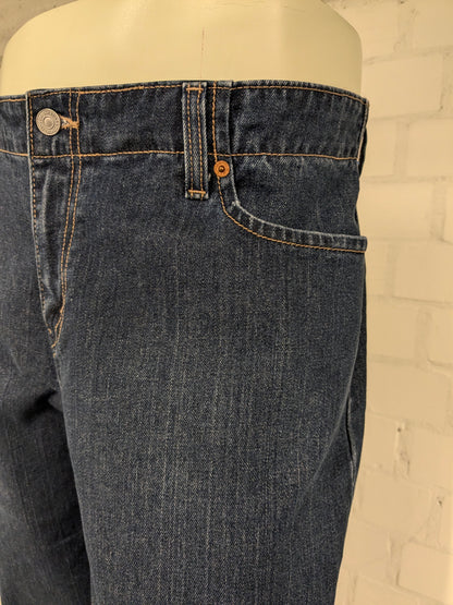 Levi's 515 capri - 3/4e jeans. Blauw gekleurd. Maat W33.