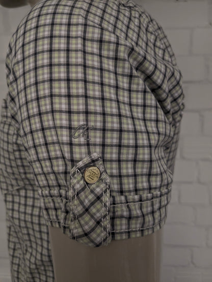 Shirt a manica corta Chasin. Verde Beige Black controllato. Taglia M.