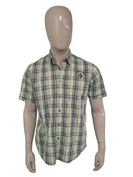 Shirt Shirt Shirt Shory. Rosso bianco e nero a controllo. Taglia M.