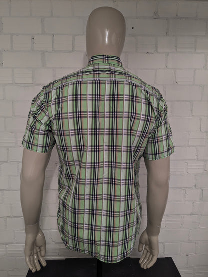 Shirt Shirt Shirt Shory. Rosso bianco e nero a controllo. Taglia M.