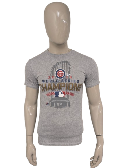UBS World Series Champions Shirt. Gray with print. Size S.