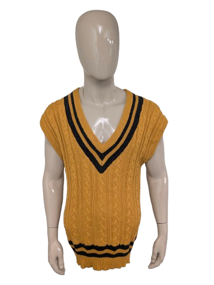 Vintage Generra Collection Wollen spencer. Oker Geel gekleurd. Maat L.