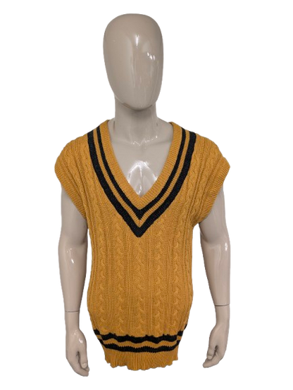 Vintage Generra Collection Wollen spencer. Oker Geel gekleurd. Maat L.