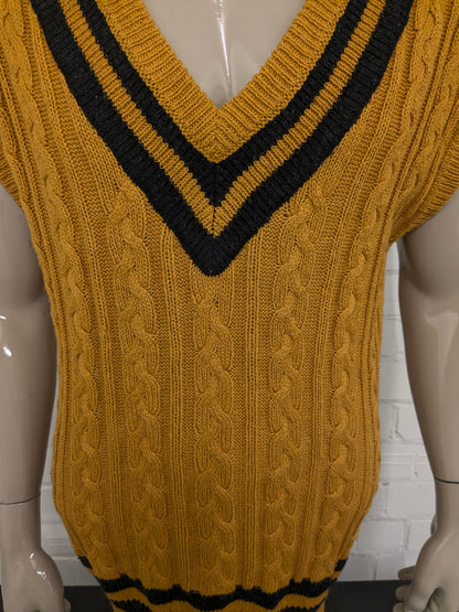 Vintage Generra Collection Wollen spencer. Oker Geel gekleurd. Maat L.