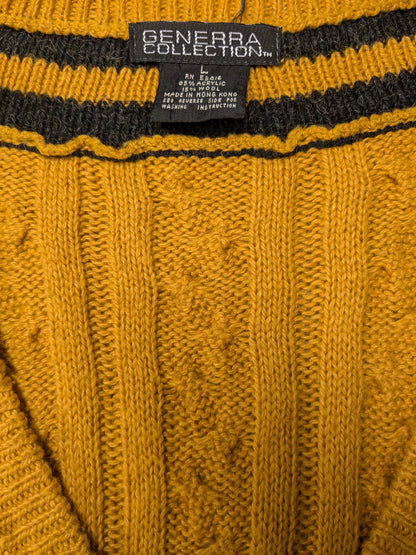 Vintage Generra Collection Wollen spencer. Oker Geel gekleurd. Maat L.