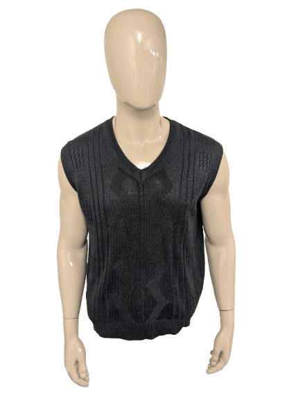 Vintage Le Tyna Spencer. Gris foncé mélangé. Taille L.