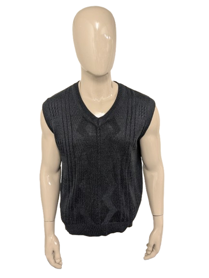 Vintage Le Tyna Spencer. Gris foncé mélangé. Taille L.