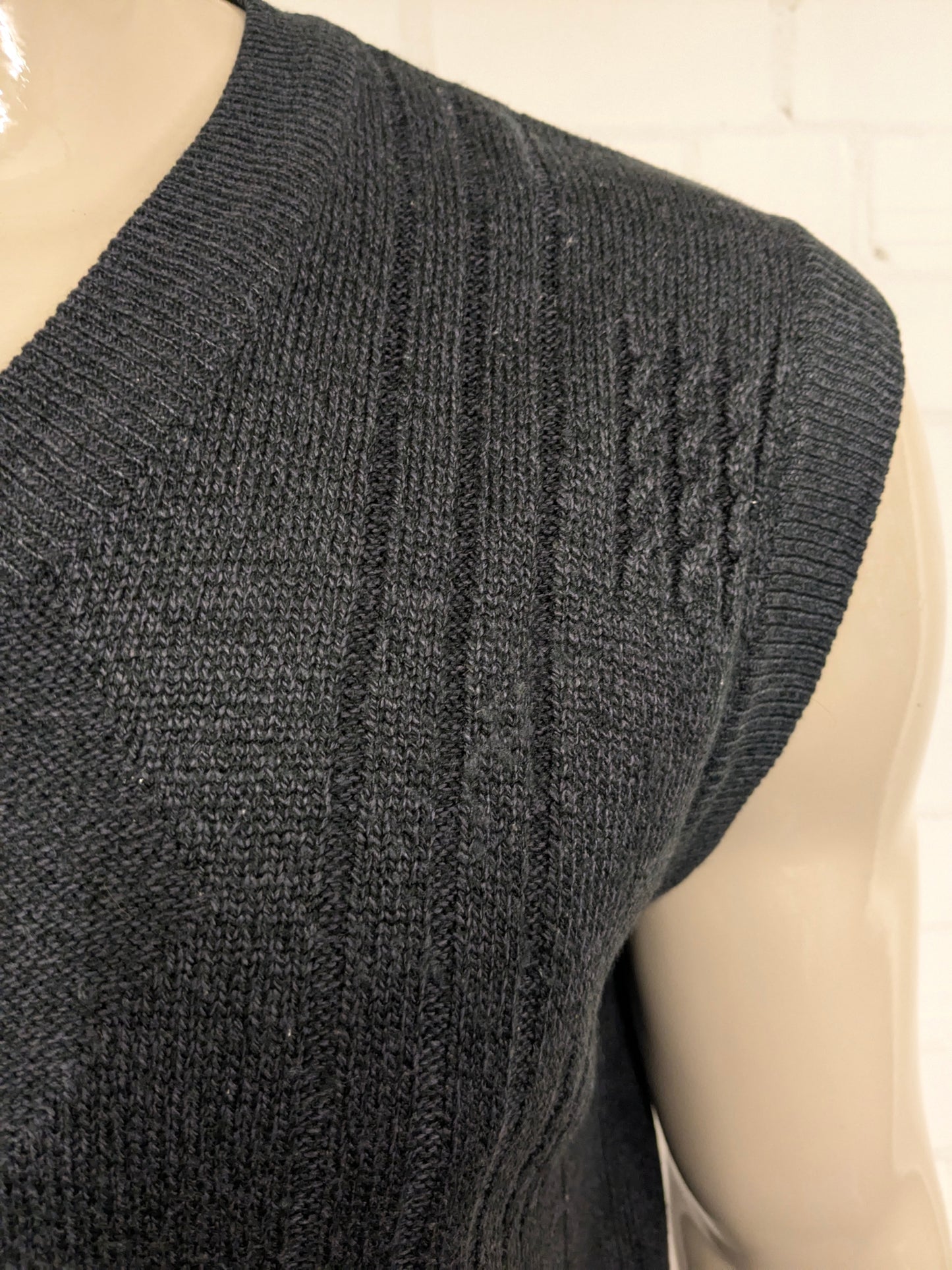 Vintage Le Tyna Spencer. Gris foncé mélangé. Taille L.