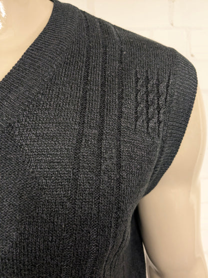 Vintage Le Tyna Spencer. Gris foncé mélangé. Taille L.