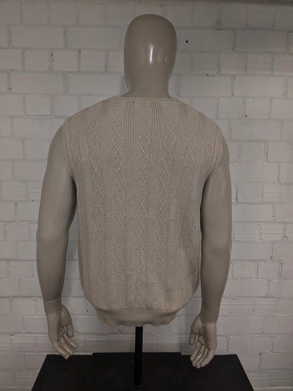 Nautica spencer met V-Hals. Beige gekleurd. Maat L.