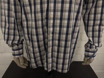 NZa New Zealand Auckland Shirt. Blue beige white blocked with applications. Size XL.