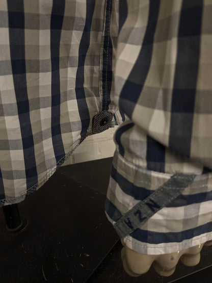 NZa New Zealand Auckland Shirt. Blue beige white blocked with applications. Size XL.