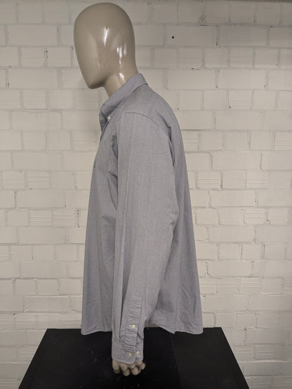 Chemise Ralph Lauren. Motif beige bleu. Type Yarmouth. Taille 2xl / 3xl.