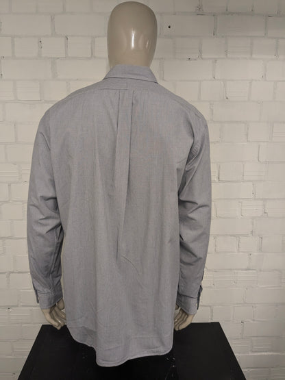 Chemise Ralph Lauren. Motif beige bleu. Type Yarmouth. Taille 2xl / 3xl.