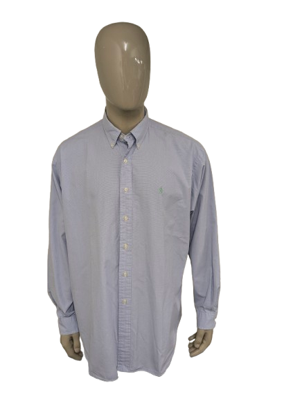 Polo Ralph Lauren Camisa. Motivo blanco azul. Tipo de Blake. Tamaño 2xl / 3xl.