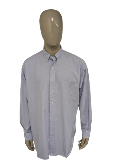 Polo Ralph Lauren Camisa. Motivo blanco azul. Tipo de Blake. Tamaño 2xl / 3xl.