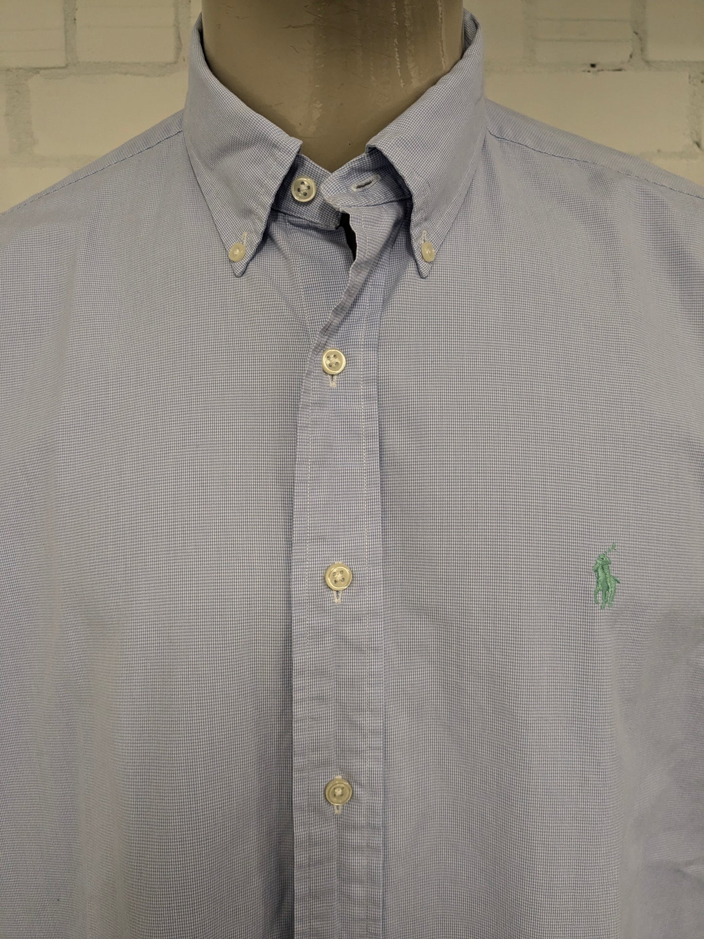 Polo Ralph Lauren Camisa. Motivo blanco azul. Tipo de Blake. Tamaño 2xl / 3xl.