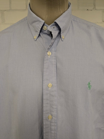 Polo Ralph Lauren Camisa. Motivo blanco azul. Tipo de Blake. Tamaño 2xl / 3xl.