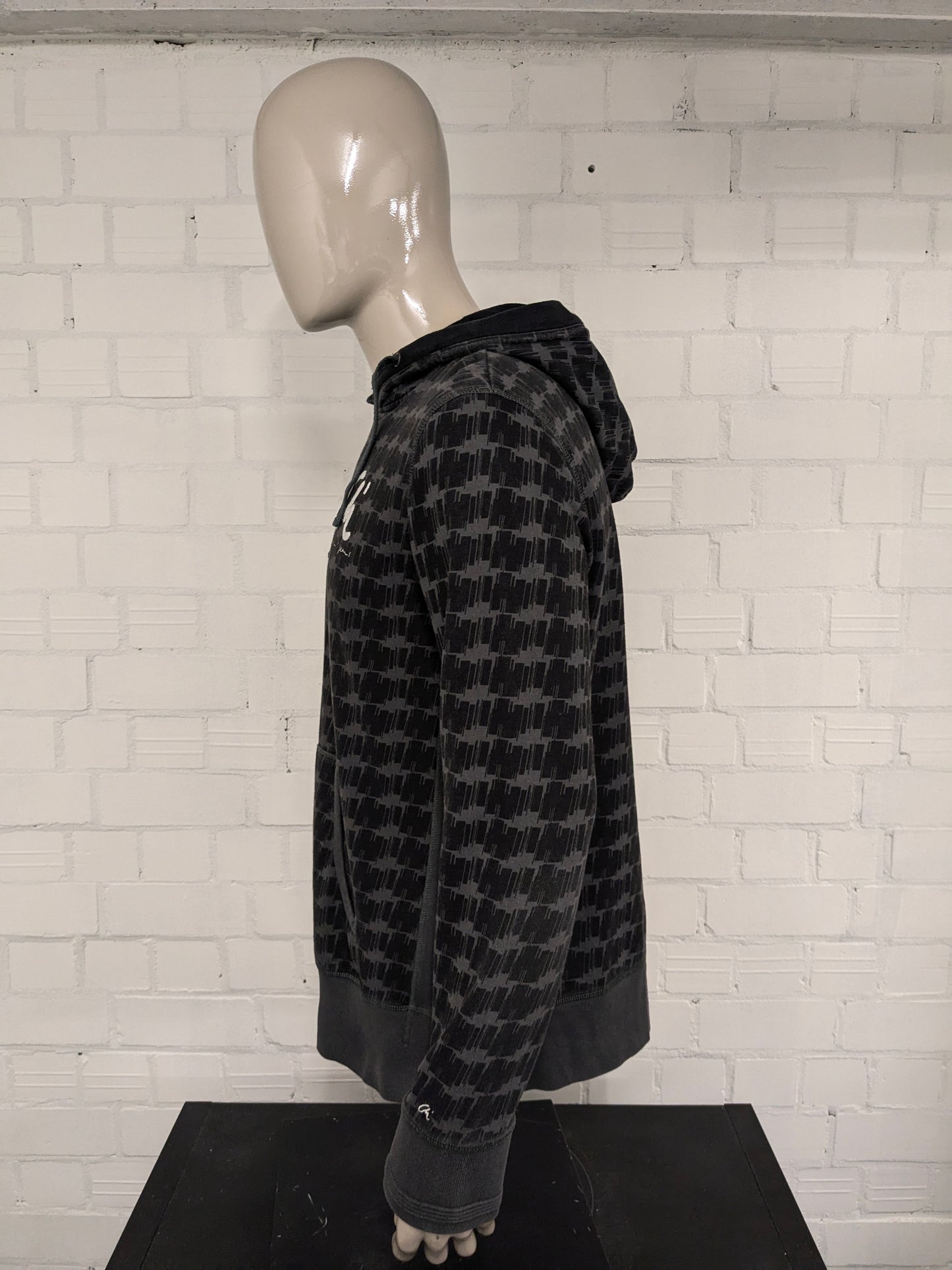 Chasin 'Hoodie. Stampa grigia nera. Taglia XL.