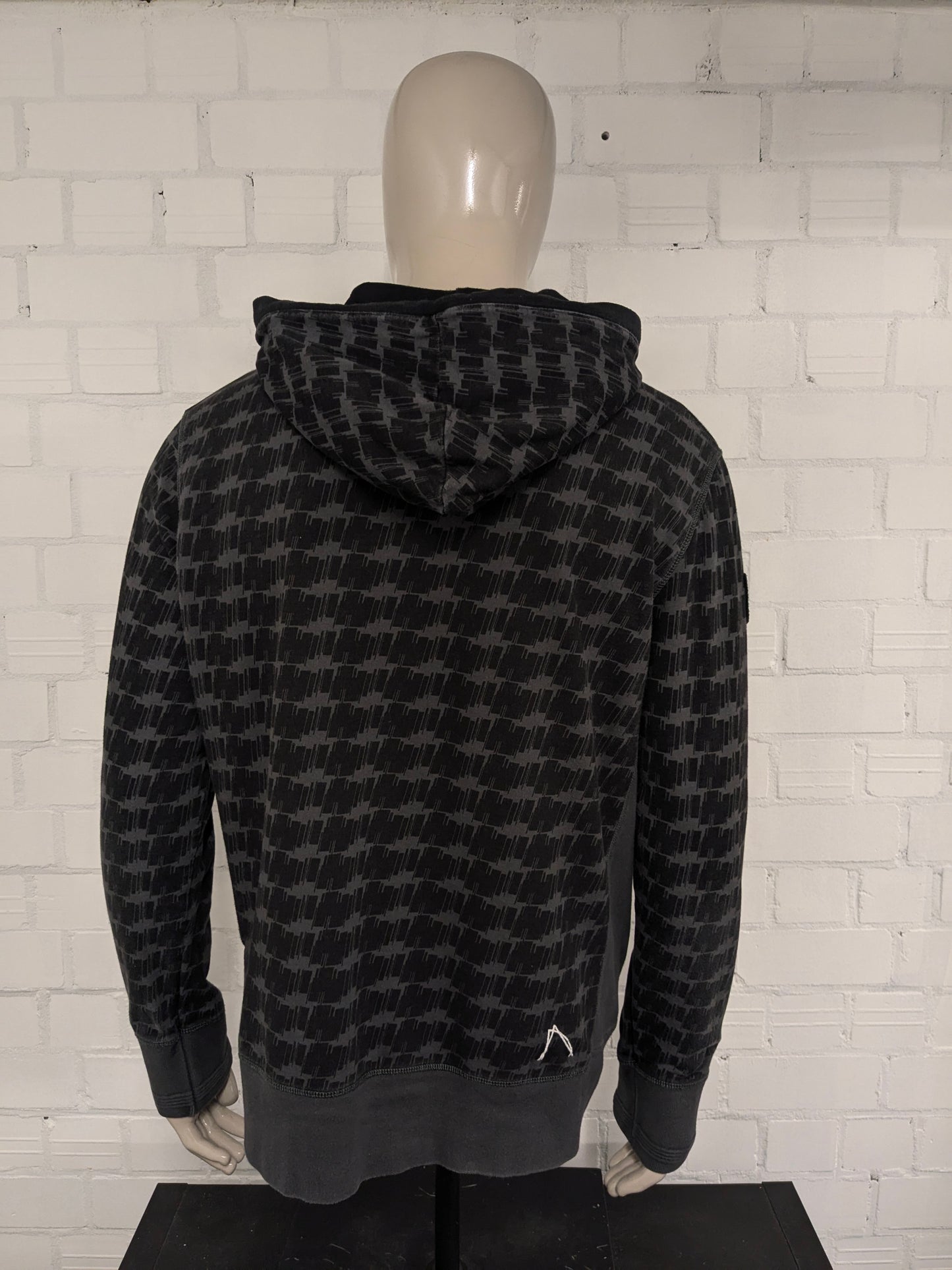 Chasin 'Hoodie. Stampa grigia nera. Taglia XL.