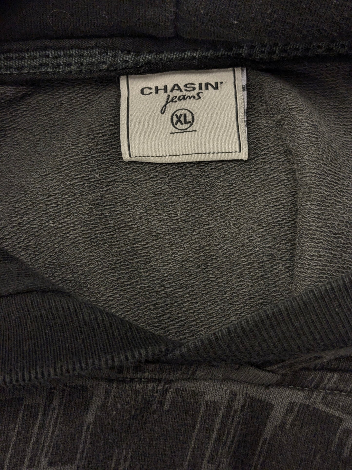 Chasin 'Hoodie. Stampa grigia nera. Taglia XL.