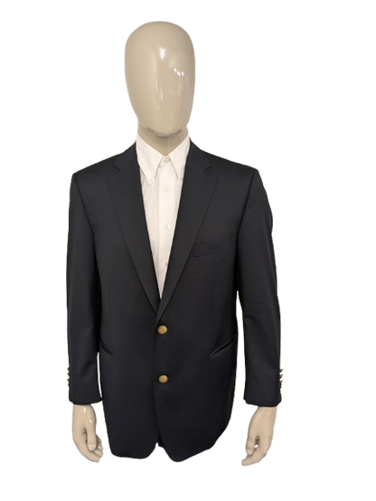 Eduard Dressler Vintage Colbert. Super 100's. Dark blue with gold -colored knots. Size 26 (52 / L).