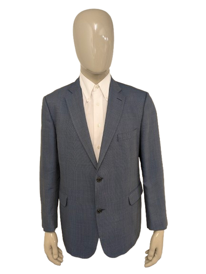 Eduard Dressler Wolljacke. Super 100. Blaugrau gemischt. Größe 26 (52 / l).