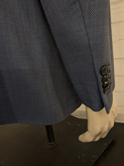 Eduard Dressler Wolljacke. Super 100. Blaugrau gemischt. Größe 26 (52 / l).