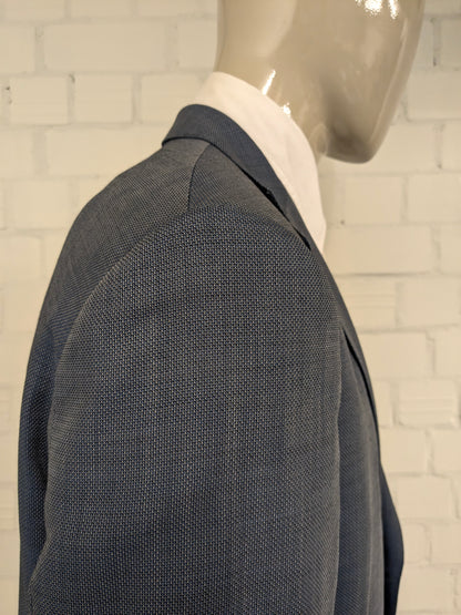 Eduard Dressler Wolljacke. Super 100. Blaugrau gemischt. Größe 26 (52 / l).