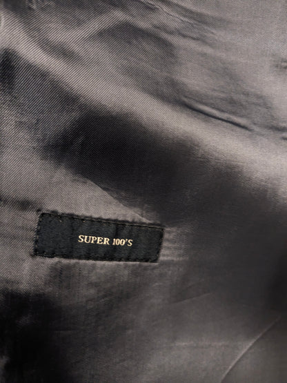 Eduard Dressler Wolljacke. Super 100. Blaugrau gemischt. Größe 26 (52 / l).