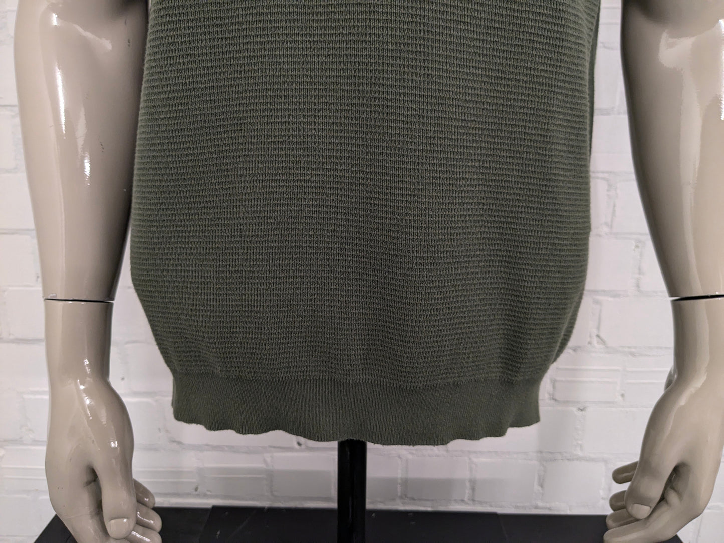 Polo de la industria azul con banda elástica. Verde color. Tamaño 2xl / xl.