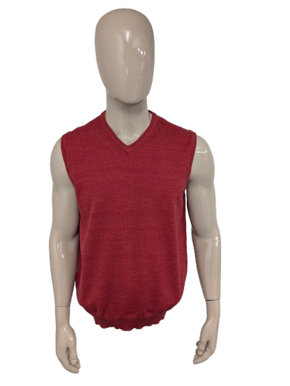 Today's Man spencer met V-Hals. Rood Oranje gemêleerd. Maat XL.