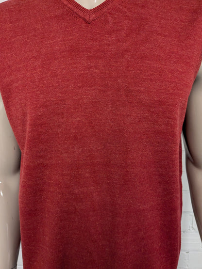 Today's Man spencer met V-Hals. Rood Oranje gemêleerd. Maat XL.